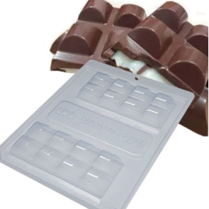 FORMA SILICONE ESPECIAL TABLETE BARRA CONJUNTO 3 PARES