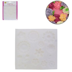 MOLDE DE SILICONE CULINARIO FLORES CHOCOLATES/ARTESANATOS