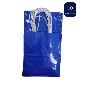 SACOLA DE PAPEL 14X08X16 PACOTE COM 10 UNIDADES VARIAS CORES