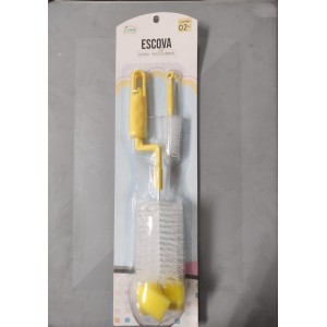 ESCOVA PARA MAMADEIRA, ESCOVA COM ESPONJA, LIMPEZA DE COPOS E GARRAFAS, HIGIENE DE UTENSÍLIOS INFANTIS, ACESSÓRIOS PARA BEBÊ.