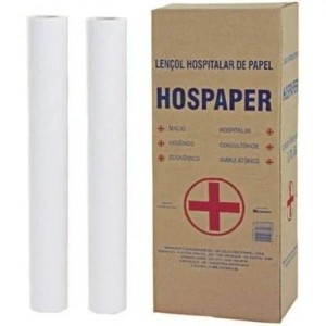 LENÇOL HOSPITALARES DE PAPEL 6 ROLOS DE 50 CM X 70 CM